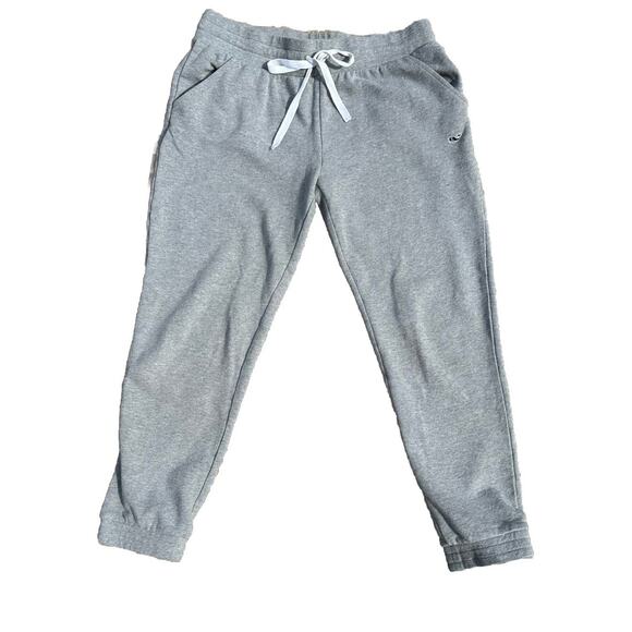 Vineyard Vines Women's Jogger Pants Small Heather Gray Stretch Waist STAIN55 - Picture 1 of 9